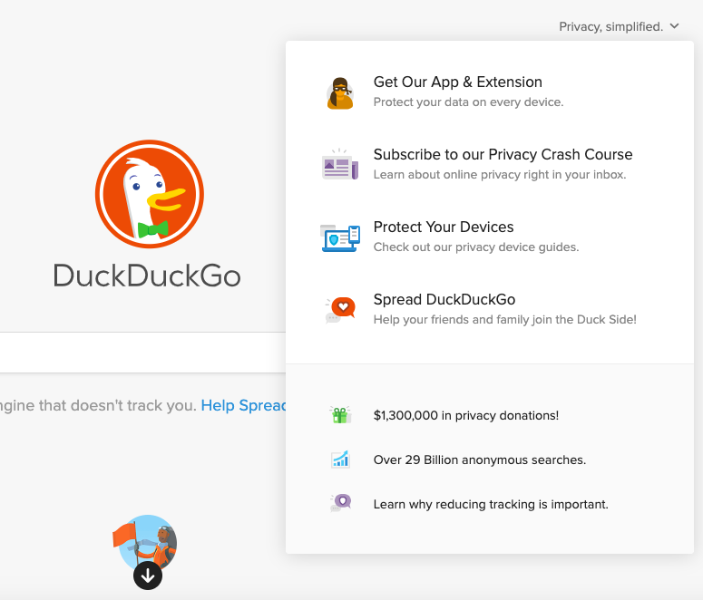 Tuyên bố bảo vệ dữ liệu từ duckduckgo