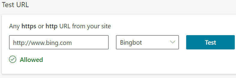 Công cụ kiểm tra URL Bing mới