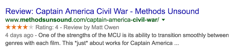 Captain America Civil War Review Rich Snippet